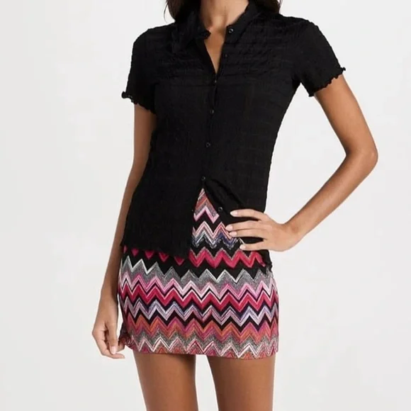 MISSONI metallic skirt NWT IT 42 - Picture 3 of 4